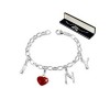 Charms Set in 925 Sterling Silber Armband und Charms Anhänger - Silber Dream Charms - FCA085