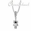 Kinder Set Halskette + Charm Roboter in 925 Sterling Silber - Silber Dream Charms - FCA122