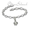 Charm Set Glücksklee Silber Charms Anhänger für Armbänder - Silber Dream Charms - FCA131