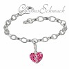 Charm Set Herz rosa Zirkonias Armband - Silber Dream Charms - FCA132
