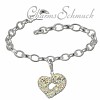 Charm Set Herz weiß Zirkonias Armband - Silber Dream Charms - FCA138