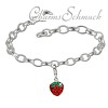 Charm Set Erdbeere Zirkonias Armband - Silber Dream Charms - FCA140