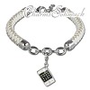 Geschenkset Handy Charm mit Lederarmband in 925 Sterling Silber - Silber Dream Charms - FCA154