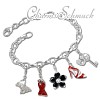Armband Fashion Charm Set Red High Heels in 925 Sterling Silber Anhänger - Silber Dream Charms - FCA317