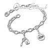 Armband Fashion Charm Set Dein Herz in 925 Sterling Silber Anhänger - Silber Dream Charms - FCA332