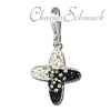 Glitzerschmuck Charm Kreuz Zirkonias ICE in 925 Sterling Silber - Silber Dream Charms - GSC005