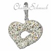 Glitzerschmuck Charm Herz Zirkonias weiß Pol - Silber Dream Charms - GSC101