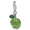 Glitzerschmuck Charm Apfel Zirkonias grün in 925 Sterling Silber - Silber Dream Charms - GSC201