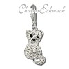 Glitzerschmuck Charm Katze Zirkonias shiny - Silber Dream Charms - GSC209