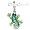 Glitzerschmuck Charm Gecko Zirkonias shiny - Silber Dream Charms - GSC302