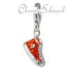 Glitzerschmuck Charm Sneaker orange Schmuck mit Zirkonia Kristallen - Silber Dream Charms - GSC515O