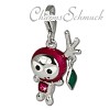 Glitzerschmuck Charm Space Bodo lila Schmuck mit Zirkonia Kristall in 925 Sterling Silber - Silber Dream Charms - GSC527V