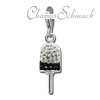 Glitzerschmuck Charm Eis am Stiel Schmuck mit Zirkonia Kristallen - Silber Dream Charms - GSC547S