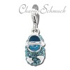 Glitzerschmuck Charm Babyschuh hellblau Schmuck mit Zirkonia Kristallen - Silber Dream Charms - GSC554H