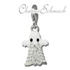 Glitzerschmuck Charm Gespenst weiß Schmuck mit Zirkonia Kristallen - Silber Dream Charms - GSC584W