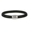 Nappa Leder Armband schwarz mit in 925 Sterling Silber Verschluss - Silber Dream Charms - LS0601