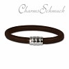 Nappa Leder Armband braun 21cm mit in 925 Sterling Silber Verschluss - Silber Dream Charms - LS0612