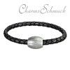 Leder Armband 19cm grau mit Edelstahl Verschluss - Silber Dream Charms - LS1471