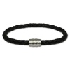 Leder Armband schwarz mit Edelstahl Verschluss - Silber Dream Charms - LS1501