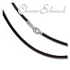 Leder Halskette braun 2mm für Charms - Silber Dream Charms - SML78XK