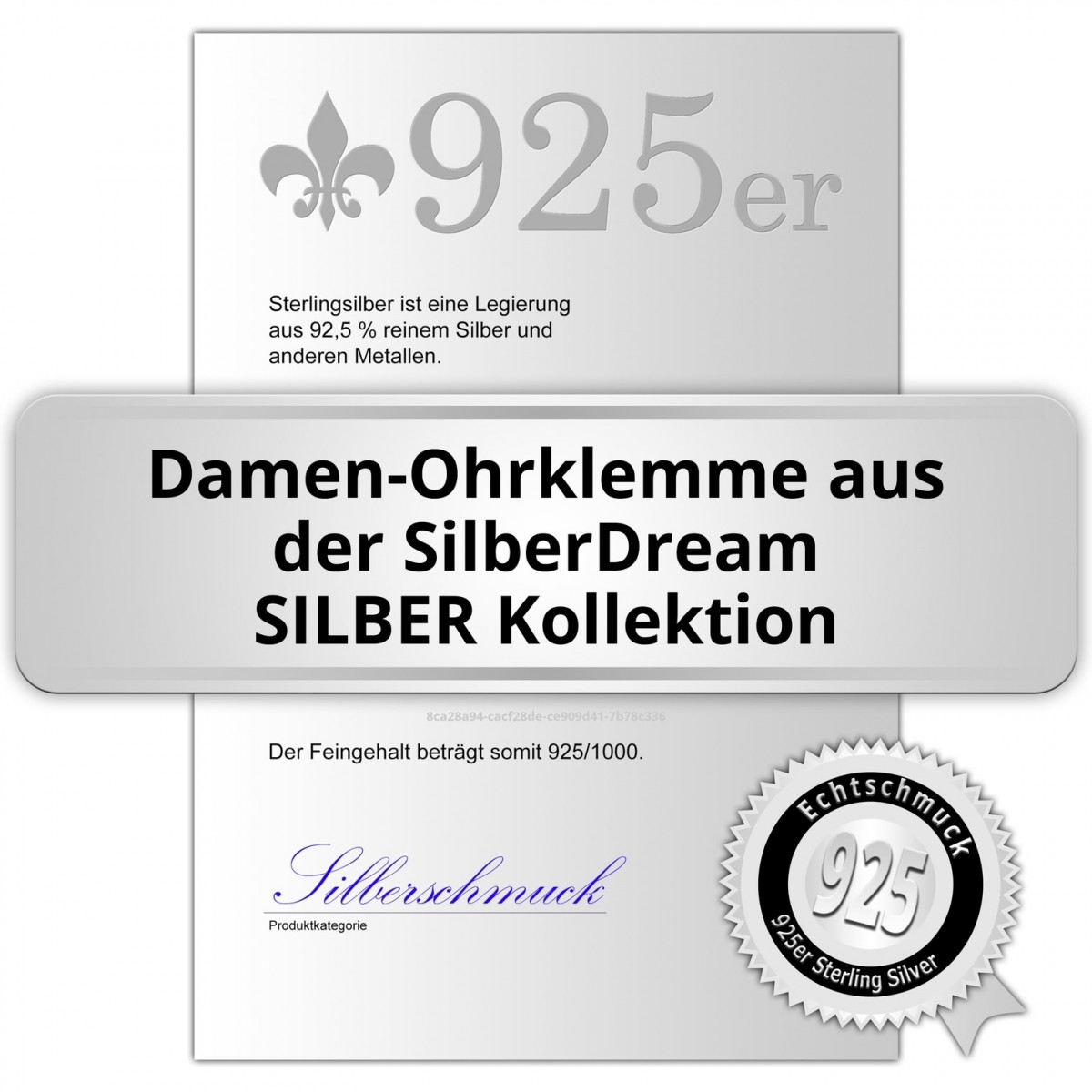 SilberDream Ear Cuff 12 kleine Zirkonias Ohrringe Ohrklemme 925 Silber GSO460W 