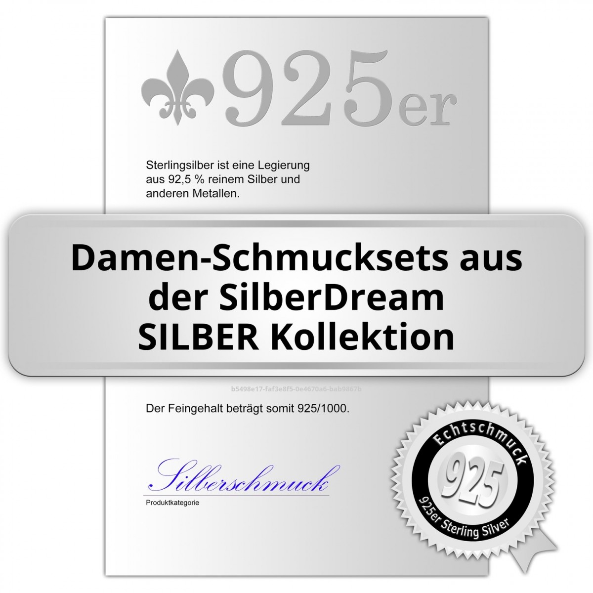 SilberDream Schmuck Set Kette und Anhänger Kreuz Zirkonia weiß 925er  SDS4929W