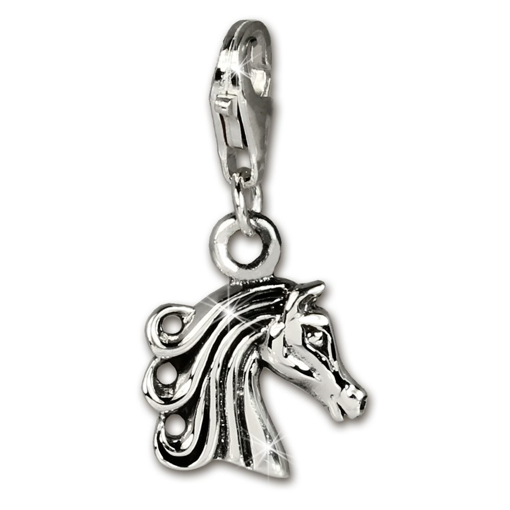 SilberDream Charm Pferdekopf Armband Anhänger 925 Silber FC1043