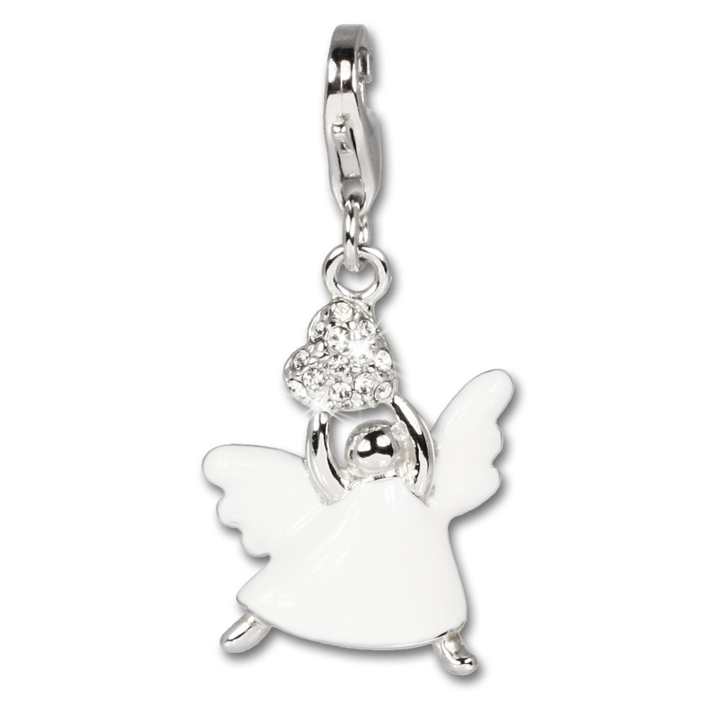 SilberDream Charm Silber Engel mit Herz Armband Anhänger FC636