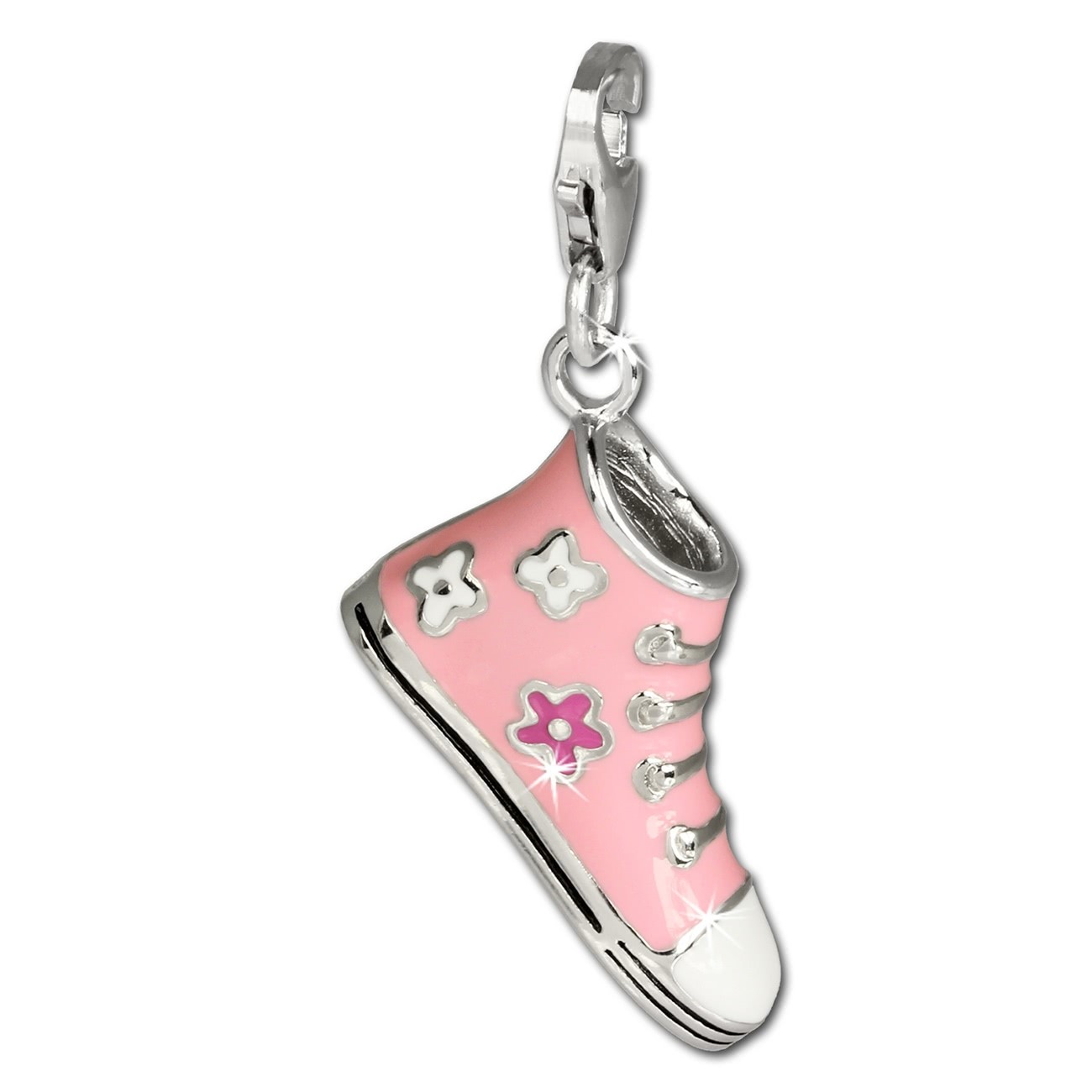 SilberDream Charm Schuh Sneaker rosa 925 Silber Armband Anhänger FC651