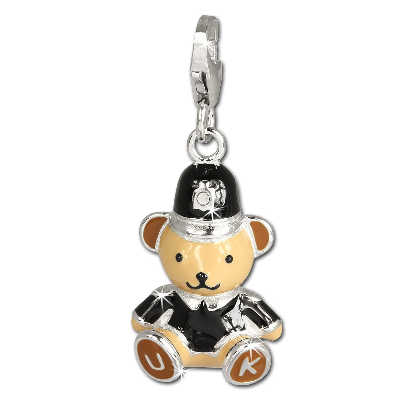 SilberDream Charm Teddybär Bobby 925 Silber Armband Anhänger FC680