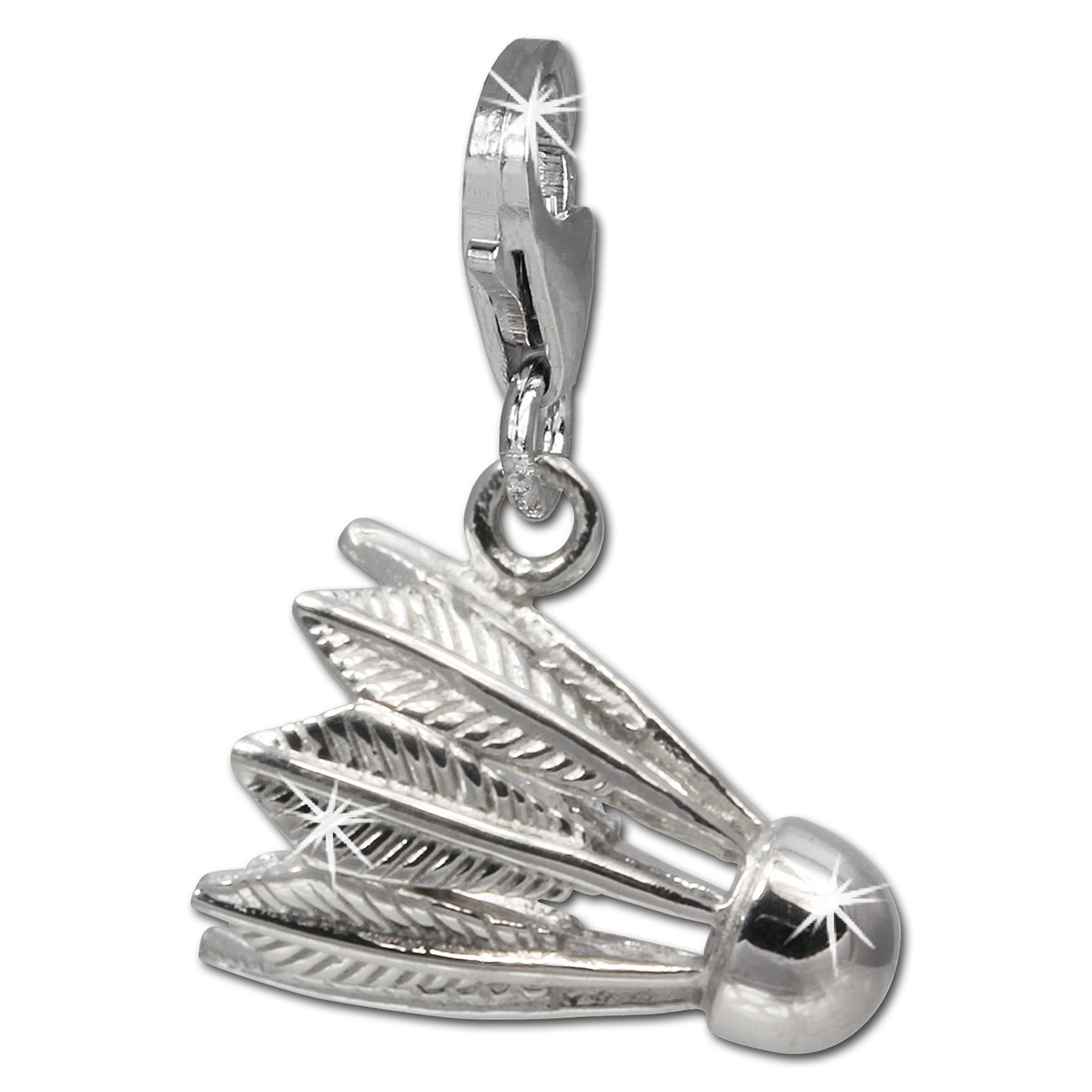 SilberDream Charm Federball 925er Silber Armband Anhänger FC720I