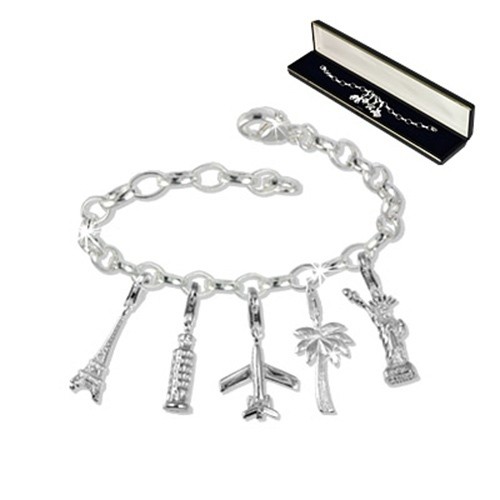 SilberDream Set Silber Charm Armband und Charms Anhänger FCA077