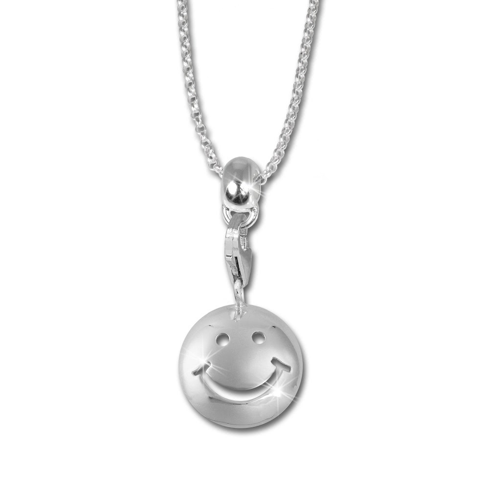 SilberDream Kinder Set Kette + Charm Smiley 925 Silber FCA124