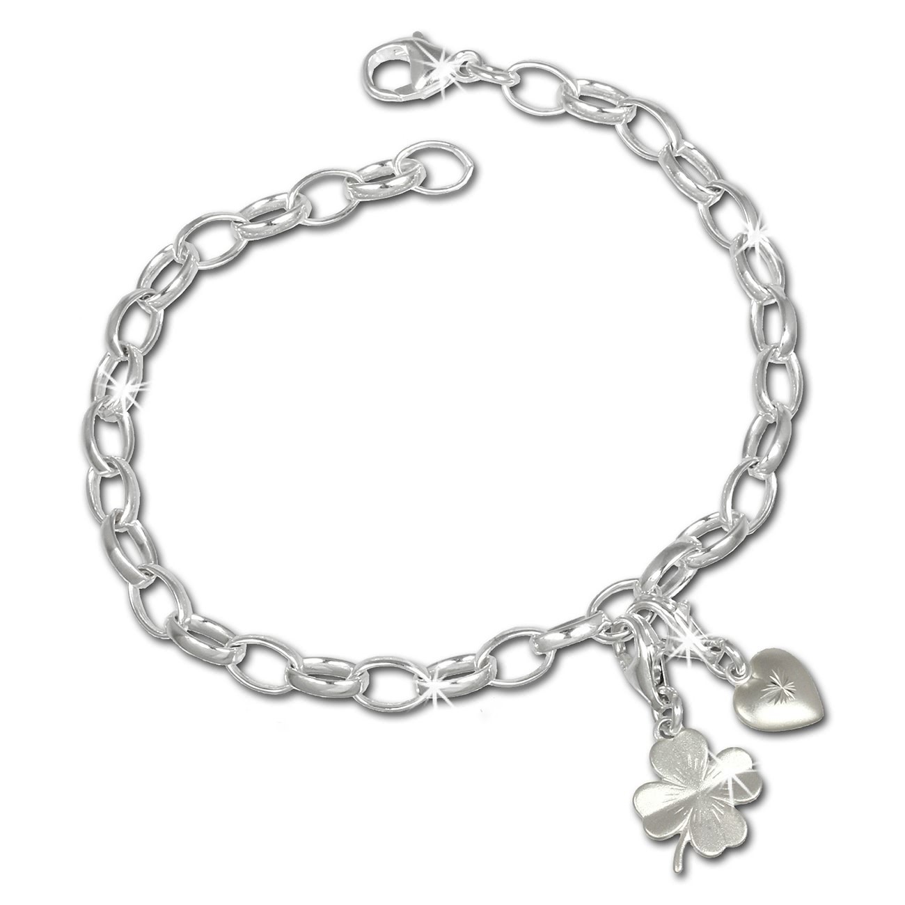 SilberDream Charm Set Glück 925er Silber Armband Anhänger FCA302