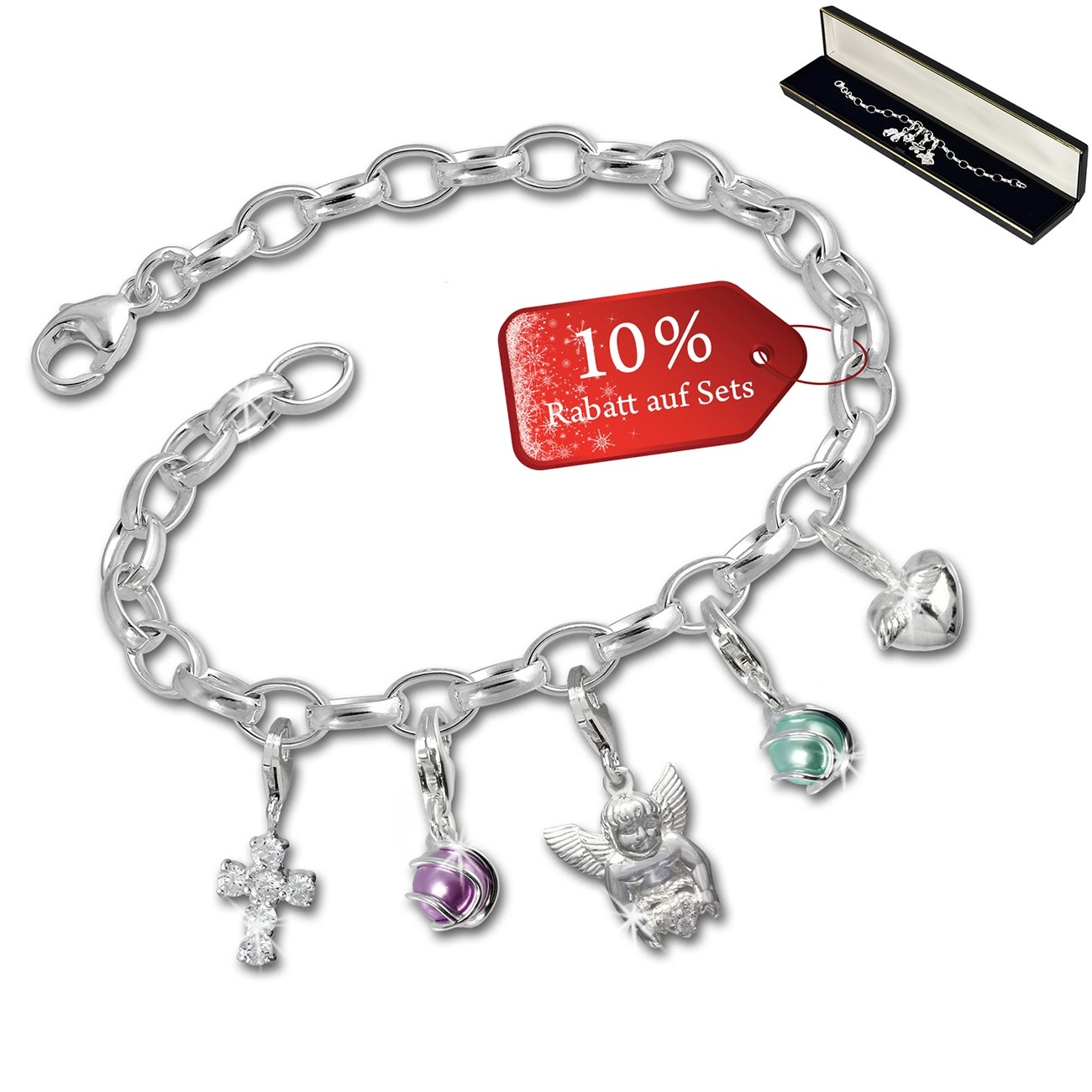 SilberDream Armband Fashion Charm Set Versuchung 925 Anhänger FCA331