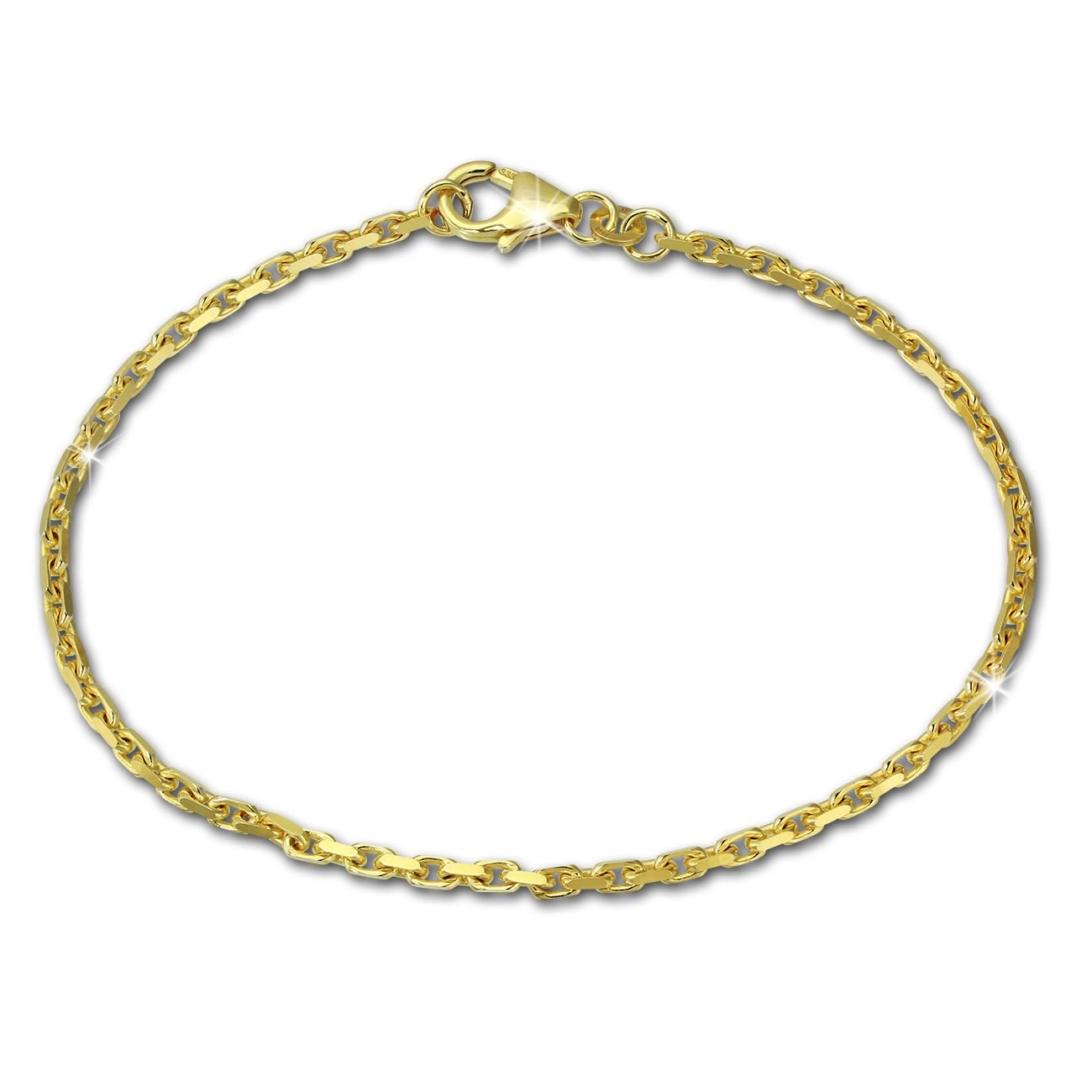 GoldDream Armband Anker diamantiert 333 Gold 18,5cm 8 Karat GDA0218Y