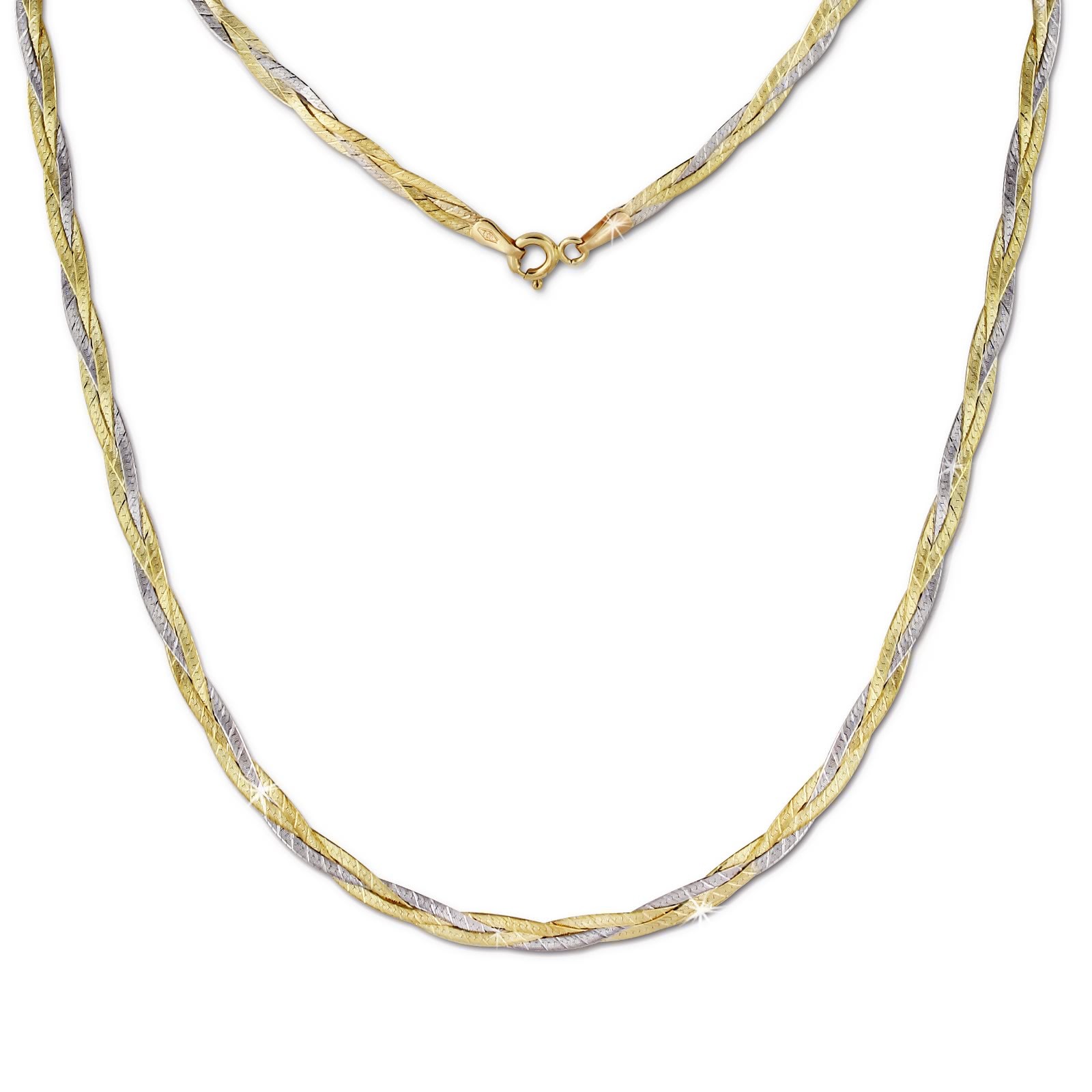 GoldDream Collier Kette Geflochten 375 Gold Damen 45cm 9 Karat GDK00045T