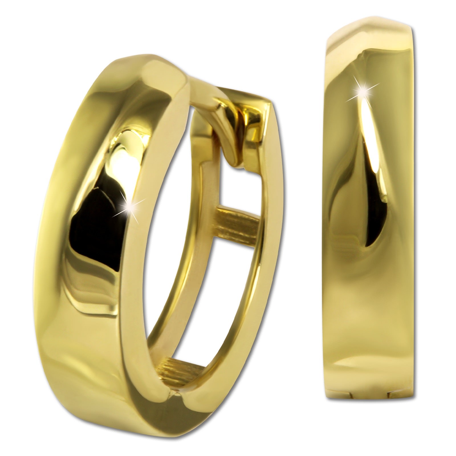 GoldDream Creole glanz 13mm Ohrring 333er Gelbgold Echtschmuck GDO5141G