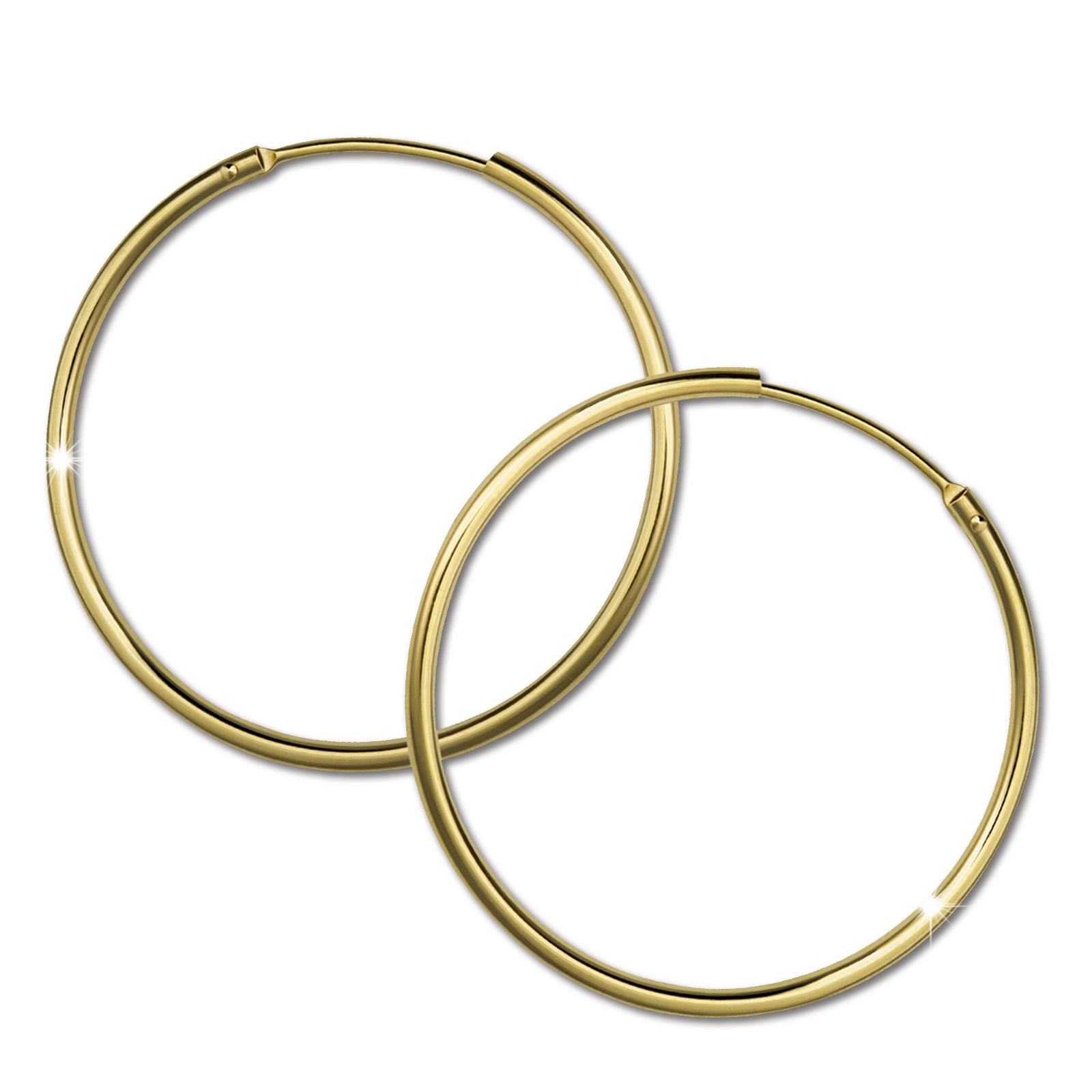 GoldDream Damen Creolen Ohrring 32mm Gelbgold 8 Karat GDOB00132K
