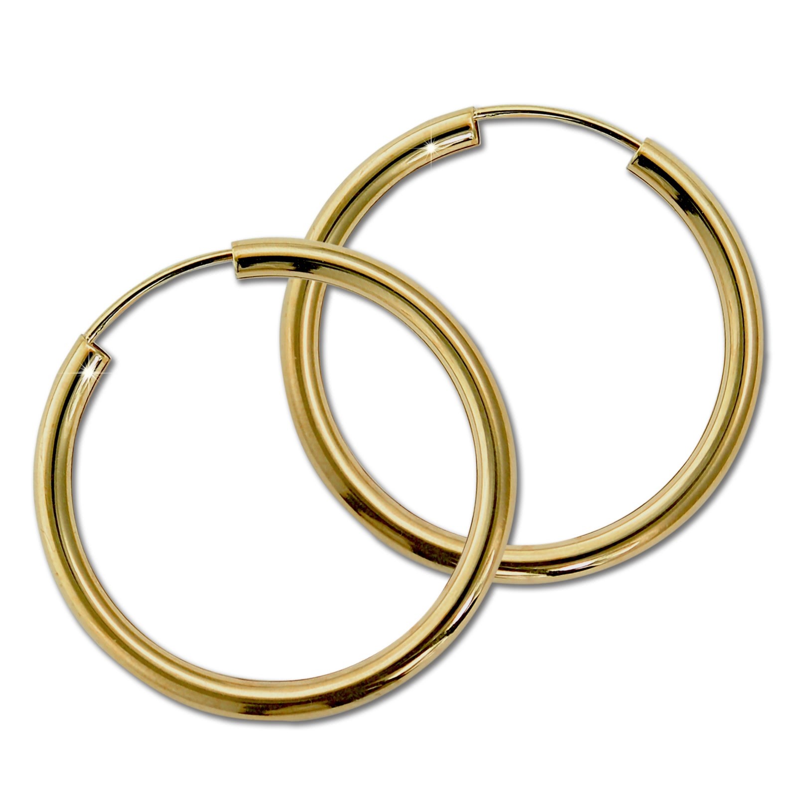 GoldDream Damen Creolen Ohrring 20mm Gelbgold 8 Karat GDOB00320K