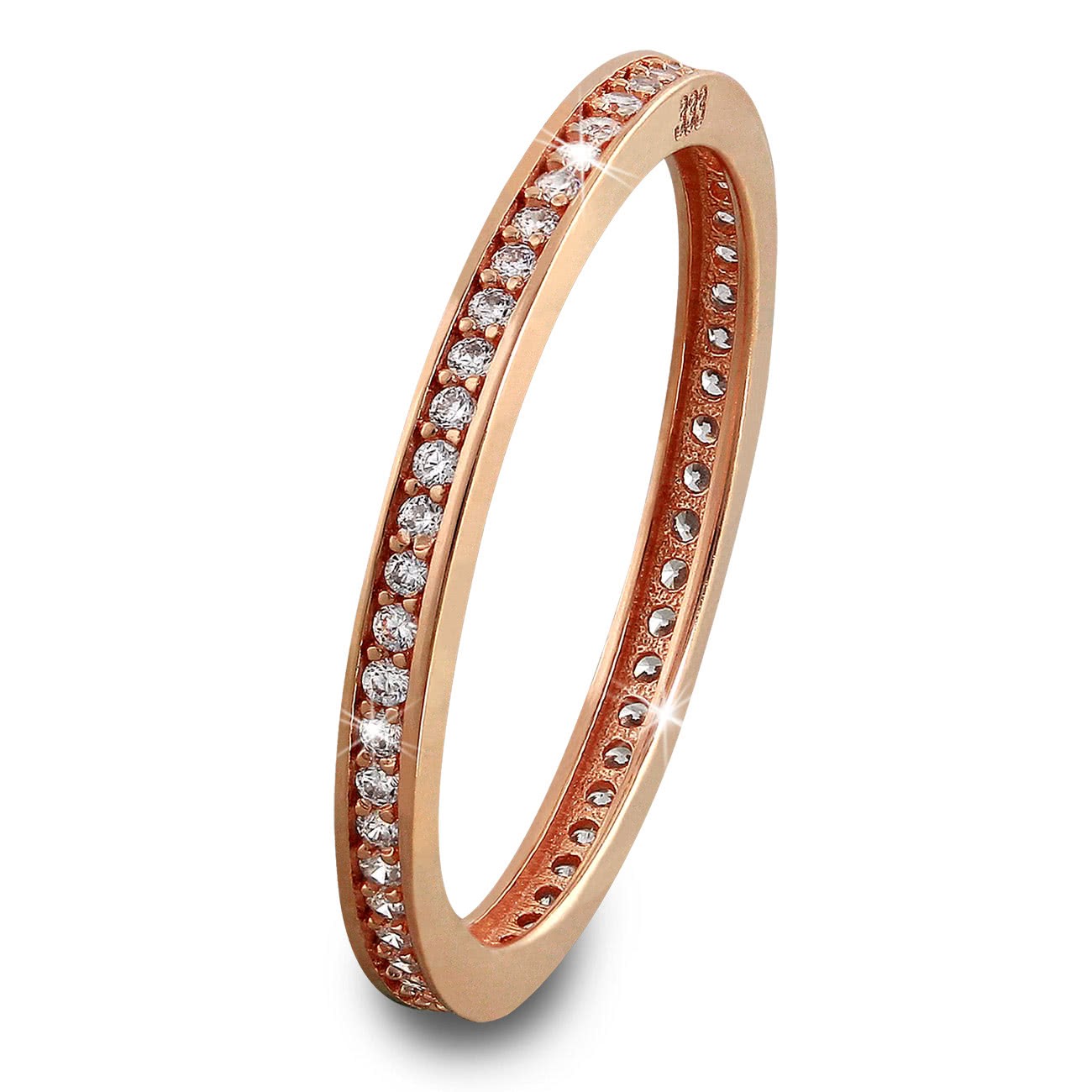 GoldDream Gold Ring Zirkonia weiß Gr.58 333er Rosegold GDR504E58