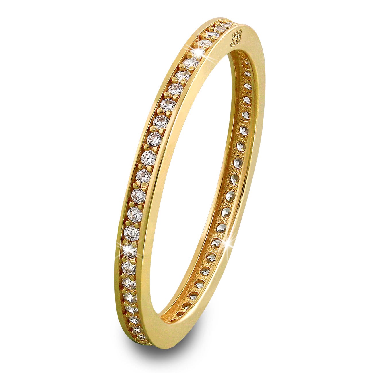 GoldDream Gold Ring Zirkonia weiß Gr.54 333er Gelbgold GDR504Y54