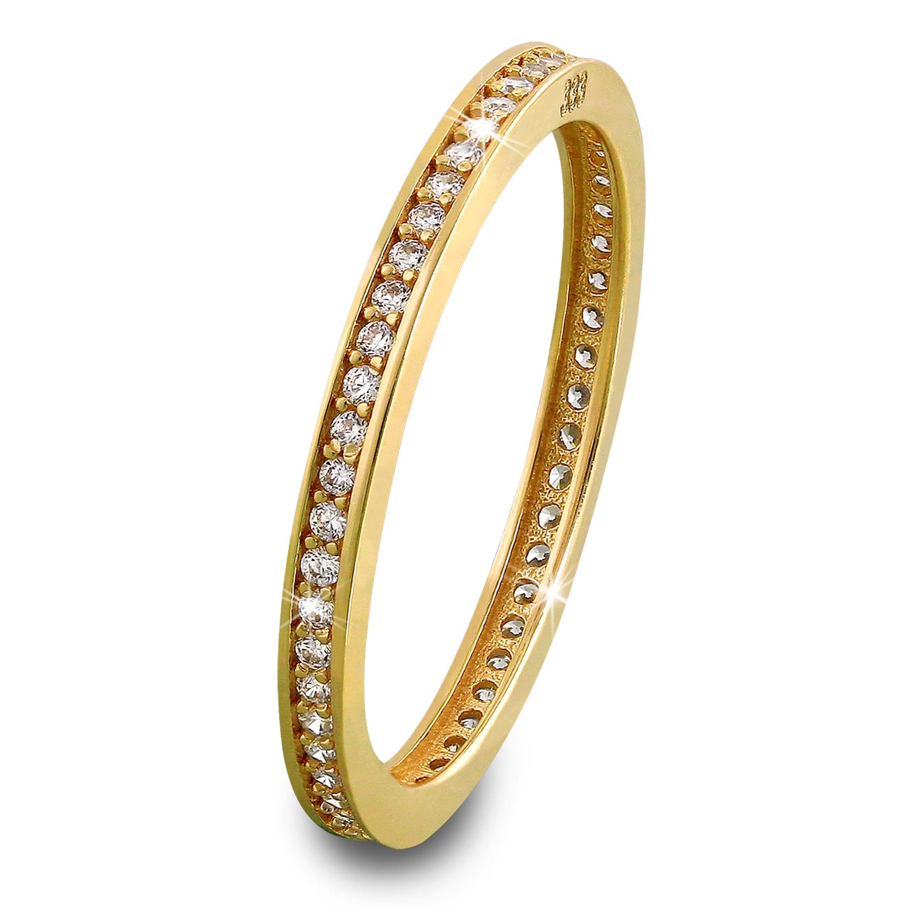GoldDream Gold Ring Zirkonia weiß Gr.56 333er Gelbgold GDR504Y56