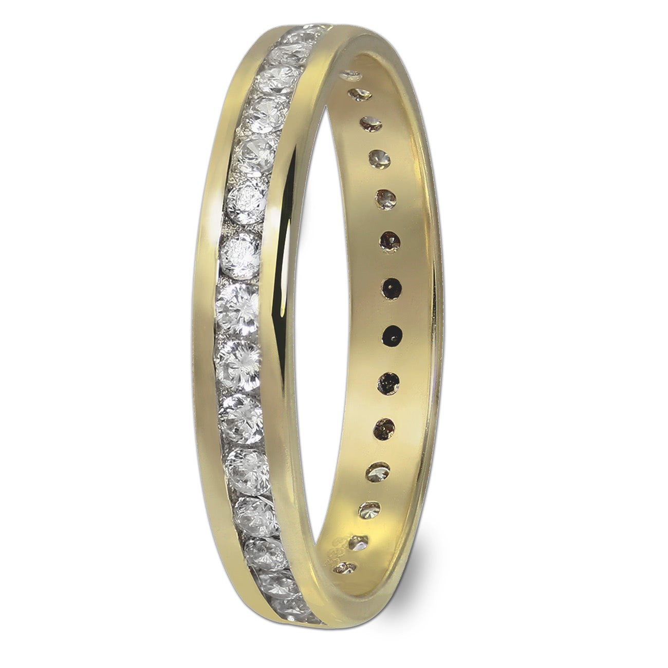 GoldDream Gold Ring Gr.60 Zirkonia weiß 333er Gelbgold GDR520Y60
