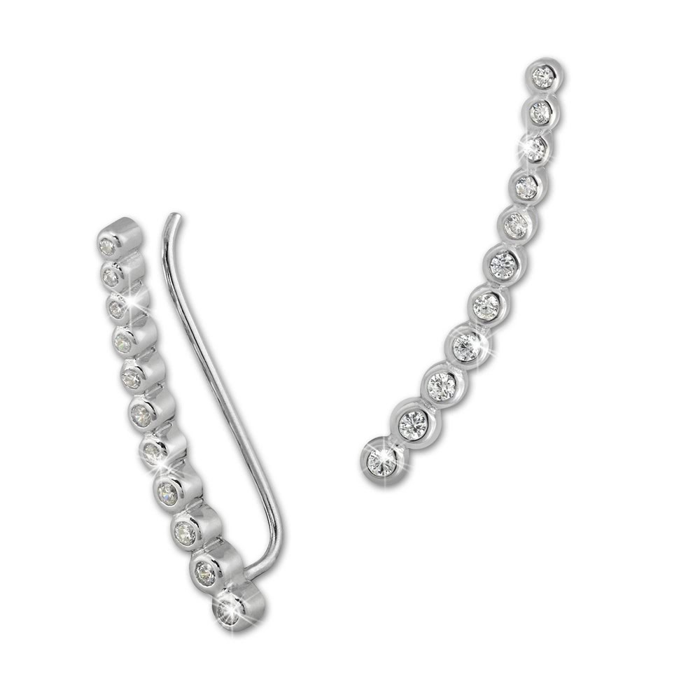 SilberDream Ear Cuff 11 kleine Zirkonias Ohrringe Ohrklemme 925 Silber GSO413W