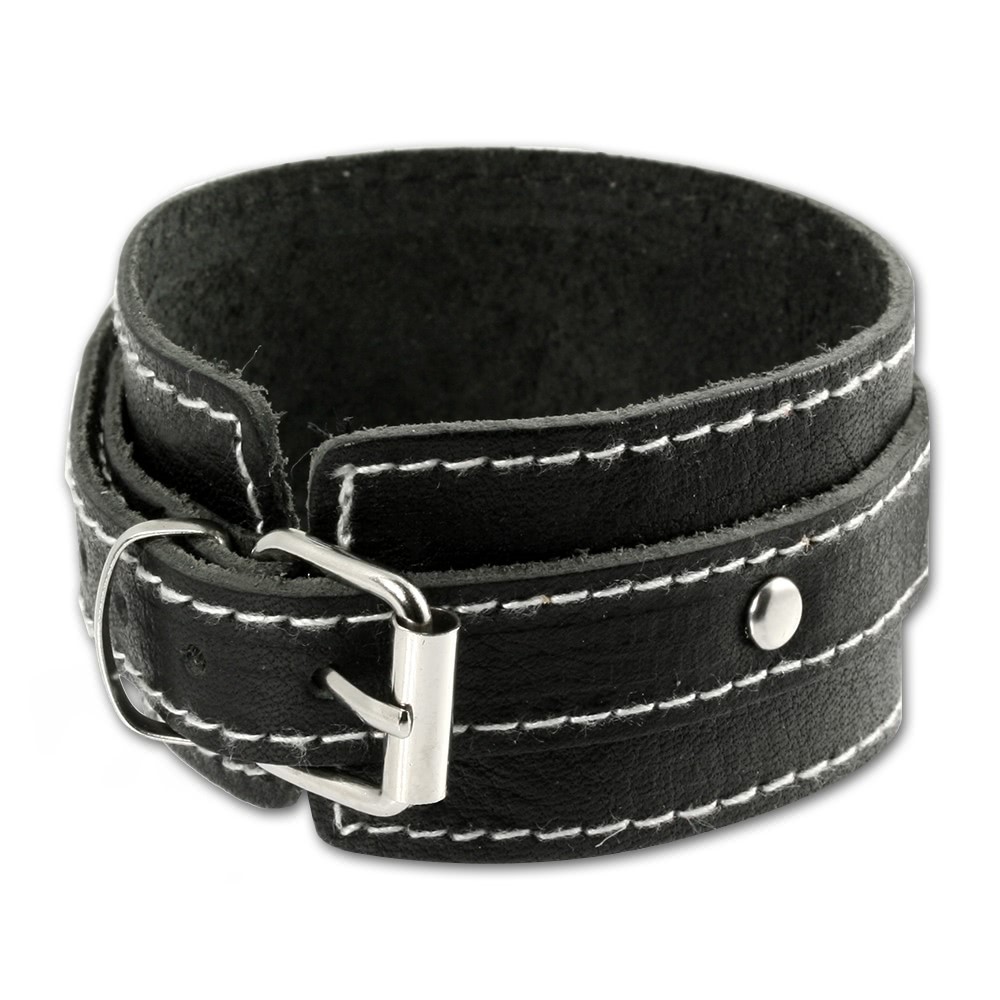 SilberDream Lederarmband schwarz Herren Leder Armband LA1189S