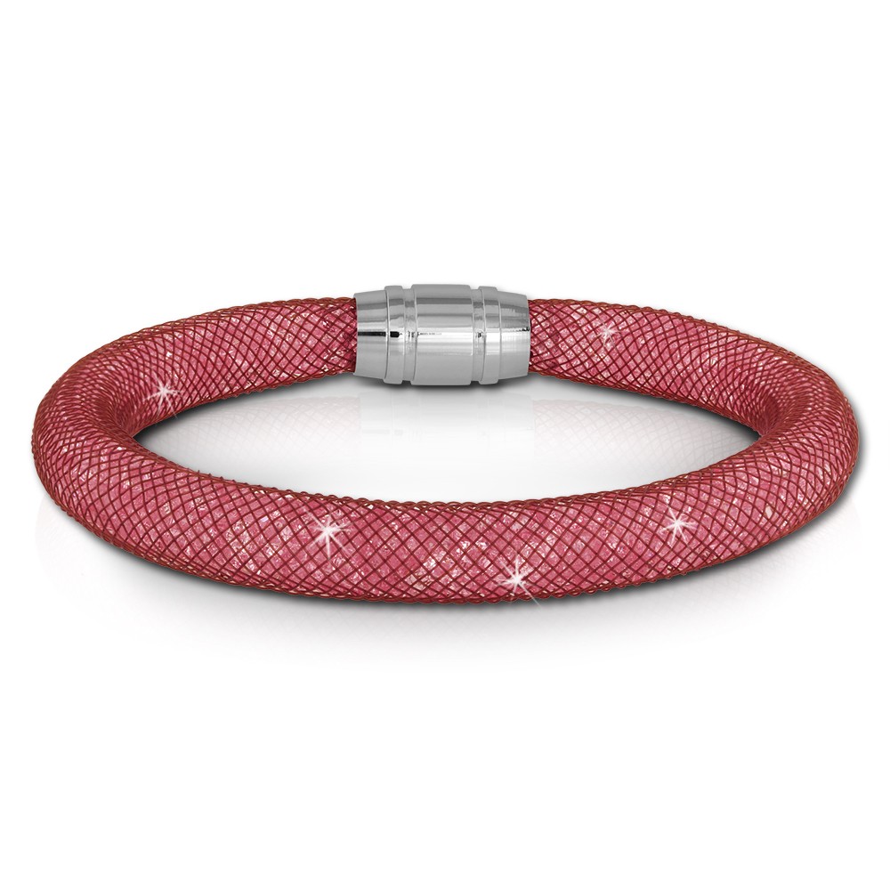 SilberDream Glitzerarmband Minikristalle rosa 20cm Armband Damen SDA050A0