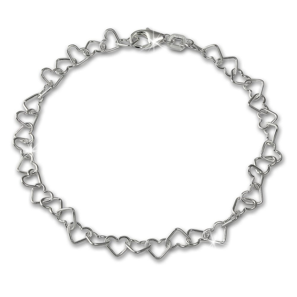 SilberDream Armband Herzchen 925 Sterling Silber Damen 18cm SDA2118J