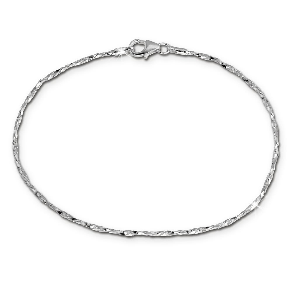 SilberDream Armband Fantasie gedreht silber 925 Silber Damen SDA2409J