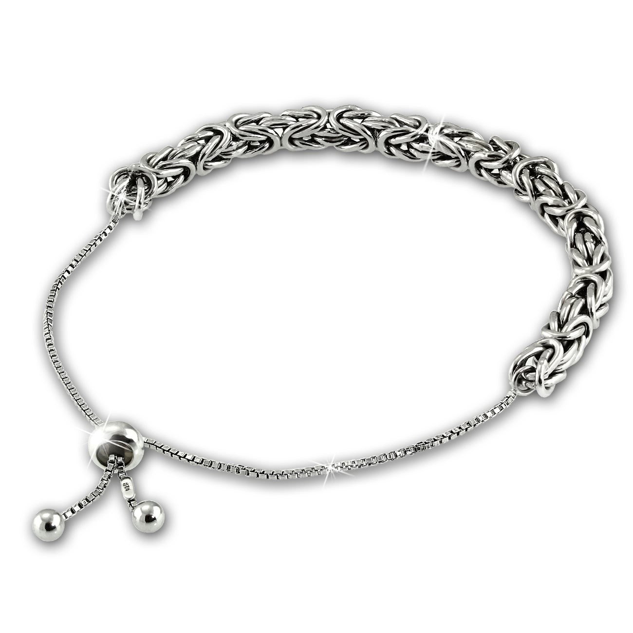 SilberDream Armband Königskette Zugverschluss 925 Sterling Silber Damen SDA6002J